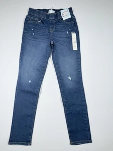 Cat & Jack Girls Jeggings Size 12 Pull On Skinny Stretch Denim School Pants NWT - Picture 1 of 7