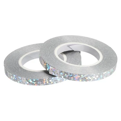 Cinta rizadora cuerda prensada 3/16" 11 yardas 2 rollos plateada Foto 1 de 4