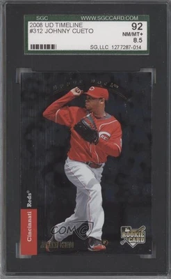 2008 Upper Deck Timeline Johnny Cueto #312 SGC 92 Rookie RC - Imagem 1 de 2