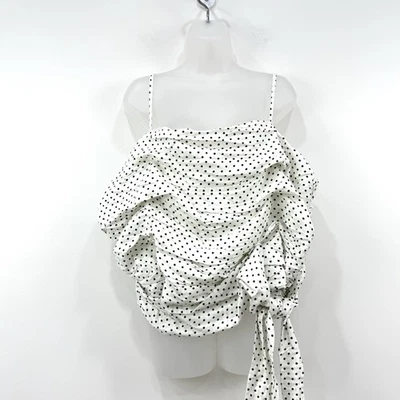 Kate Spade Target Top Womens 3X Polka Dot NWT Feminine Ruch Linen Vacation Smock - Image 1 of 4