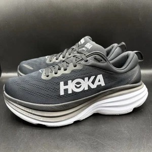 Scarpe da corsa Hoka One One uomo Bondi 8 larghe nero/bianco taglia 9 2E - Foto 1 di 11