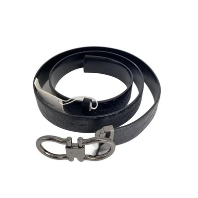 Salvatore Ferragamo usado◆Cinturón/Cuero/GRY/Hombre// Foto 1 de 4