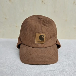 Vintage Carhartt Hat Cap Fitted Mens Medium Quilted Ear Flap Workwear 2000s M/L - Picture 1 of 9
