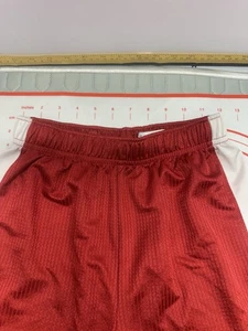 Nike Boys Medium Red Basketball Shorts Dri-Fit Style White Side Panels - Picture 1 of 5
