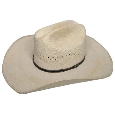 Atwood Cowboy Hat Hereford Size 7 Low Crown Straw Long Oval - Image 1 of 4