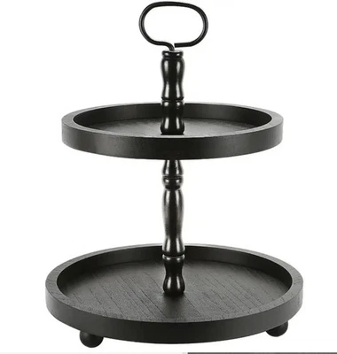 Bandeja de exhibición rústica de 2 niveles Foto 1 de 2