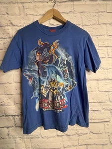 Camiseta De Colección Años 90 Yugioh Enter The Shadow Realm Juvenil Grande Azul Gráfico Leer - Imagen 1 de 20