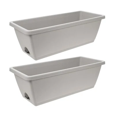 2 Sets Rectangle Planter Window Flower Rectangular Flowerpot - Image 1 of 4
