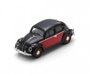SCHUCO - VOLKSWAGEN Beetle nero e rosso - 1/87 - SCH26754 - Immagine 1 di 3