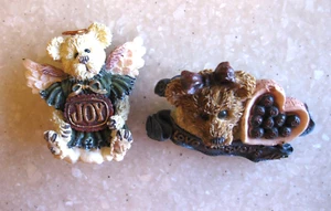Lote de 2 broches de resina Boyds Bears/Joy Angel & Love Conquers All - Imagen 1 de 7