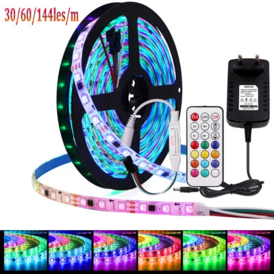 WS2812B LED Streifen Stripe WS2811 IC RGB Leiste 5050 Licht Adressierbar 5V 12V - Bild 1 von 4