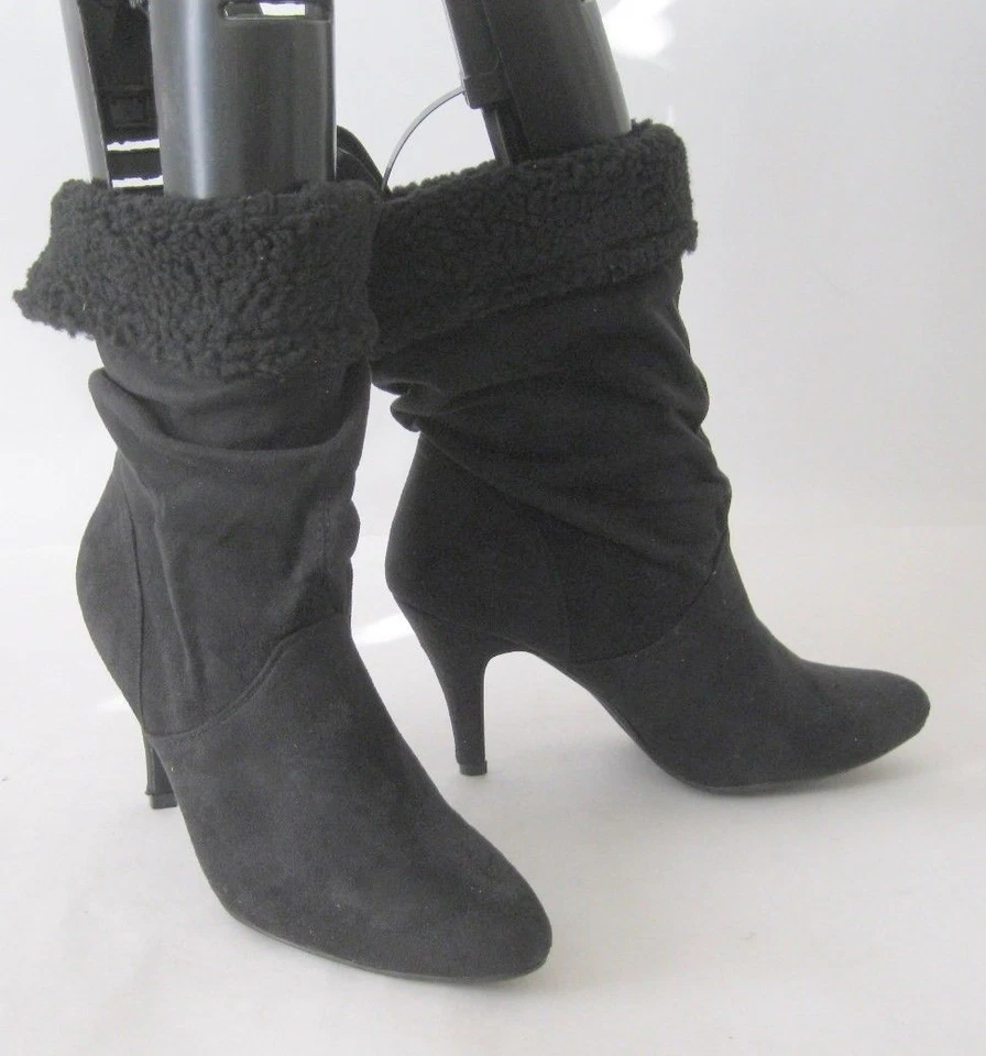 new  Black 3.5"High Heel Pointy Toe  Ankle Boots   WOMEN Size 7.5 - Image 1 of 4