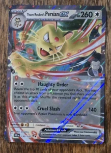 🐱 Team Rocket's Persian EX 150/182 SV Destined Rivals Double Rare 🐱 - Picture 1 of 6