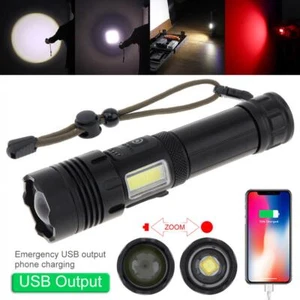 Zoomable 3000 Lumens Rechargeable LED Flashlight for Hunting / Camping - Picture 1 of 12