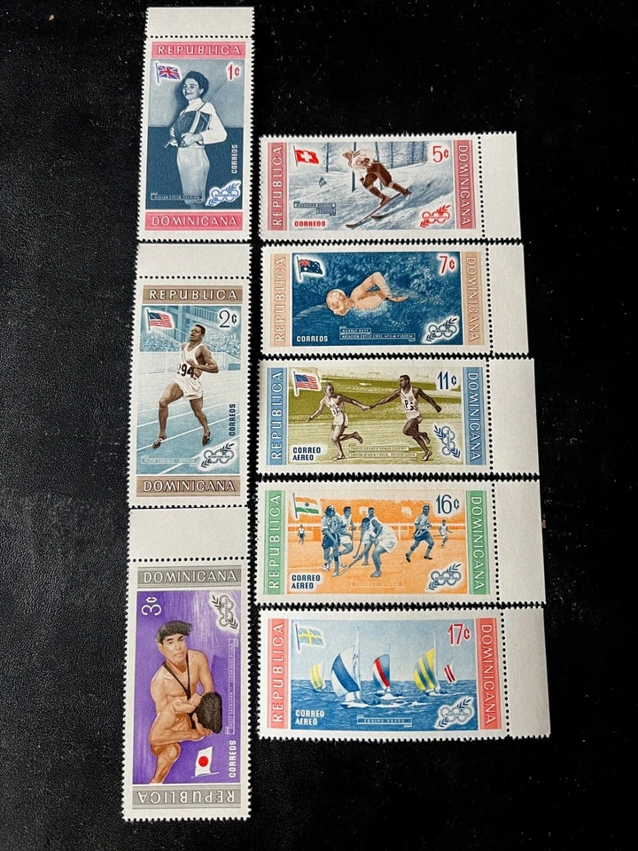 Dominican Republic Scott 501-5/C106-8 1956 Olympics VF MNH - Image 1 of 1