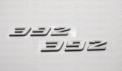 2x White black 392 Emblems 392 Side Fender Badge 3D for 392 Emblem  - Image 1 of 4