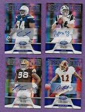 2011 Certified Mirror Blue Gold Signatures New Generation lot of 4 #/100 and 25