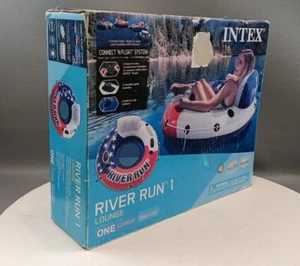 Intex River Run 1 Personal Durable Tube Floating Lounge Multicolor 53" NEW - Picture 1 of 9