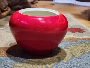 Vtg Hall China Co Exclusive for Kraft Red Pottery Ginger Jar/Pot/Vase/Planter - Bild 1 von 12