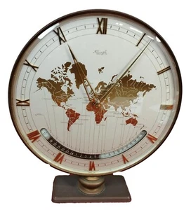 KIENZLE. HORLOGE DE TABLE. FUSEAU HORAIRE MONDIAL. H. MÜLLER. ALLEMAGNE. C.1960 - Picture 1 of 1