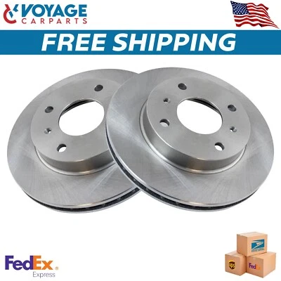 全新 4 螺钉前制动转子对套装 适用于 89-98 日产 240SX 91-96 英菲尼迪 G20 — 第 1/4 张图片