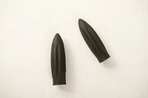 Vintage Torpedo Bicycle Hand Grips (B3R-8) Kid's Bike (JSF6) Black Hard Rubber - Picture 1 of 8