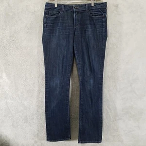 Paige Jeans Womens 30 Blue Denim Skyline Straight Dark Wash Casual - Picture 1 of 14