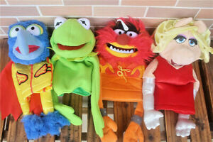 The Muppet Show Kermit the Frog Gonzo Animal Miss Piggy plush puppet 4PCS
