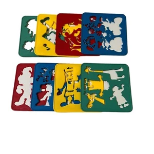 8 Harper's Fare Limited Plastik Schablonen 1991 Cartoon Animation Vintage RAR - Bild 1 von 5