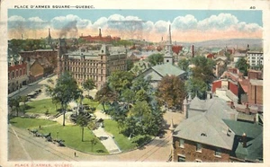 Place d'Armes Square Quebec City Luftaufnahme 1928 Postkarte - Bild 1 von 2