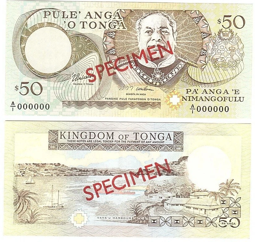 Tonga - 50 Pa'anga 2005 UNC P. 36s - Specimen Lemberg-Zp - Image 1 of 1