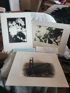 Lot of 3 Vtg Matted Silver Gelatin Photographs, Two are by Diane Shaheen - Picture 1 of 9
