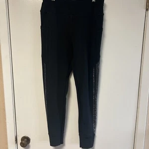 Unbranded Black Beaded Leggings L/XL - Picture 1 of 8