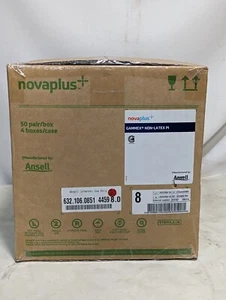 Case of Ansell V20685780 novaplus Gammex non-latex PI, 50 pair/box, 4 boxes/case - Picture 1 of 3