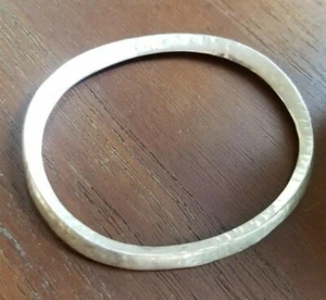 Vintage Armreif gehämmert matt silber gedreht - Bild 1 von 6