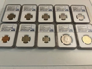 2017-S 225TH ANNIVERSITY 10-COIN SET FIRST RELEASE NGC SP70 E.F. "BLUE LABEL" - Picture 1 of 4