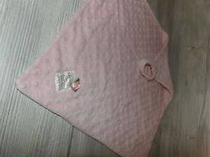 17" x 14" Pink Chenille Magic Minky Dot Security Blanket Lovey w/ Loop (39) 