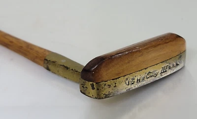 Putter eje de nogal americano OTEY CRISMAN III 15HW 35" agarre de cuero diestro Foto 1 de 4