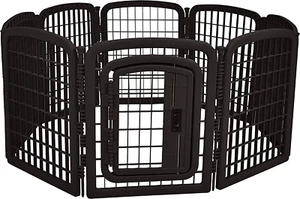 8-Panel Octagonal Plastic Pet Pen Fence Enclosure with Gate, 59 X 58 X 28 Inches - Picture 1 of 12