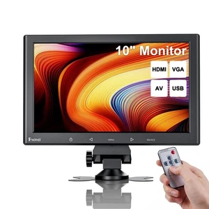 10 Inch Mini Monitor - 1024x600 Small Computer Screen with HDMI Mini-VGA AV U... - Picture 1 of 8