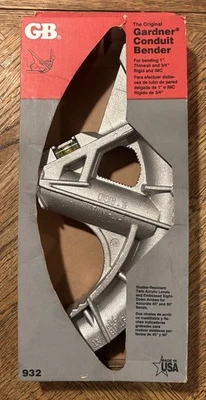 Gardner Bender #932 Pipe Conduit Bend, 1" Thinwall EMT, 3/4" Rigid Pipe. 🔥 - Image 1 of 3