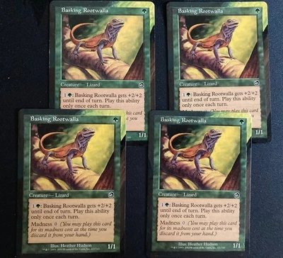 Basking Rootwalla (Torment MTG) ALTERED playset of Four (4x) - Image 1 of 2