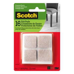 Scotch quadratische Filzpads: 1 Zoll / 16er Pack (beige) - Bild 1 von 4