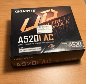 GIGABYTE A520I AC mITX AM4 Direct 6 Phases Digital PWM Motherboard 55A DrMOS ITX - Afbeelding 1 van 3
