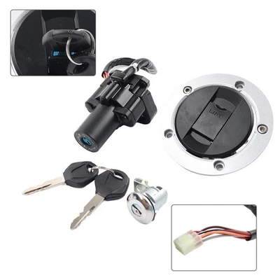 Ignition Switch Fuel Gas Cap Cover Locks For Suzuki Hayabusa GSXR1300 2008-2018 - Image 1 of 4