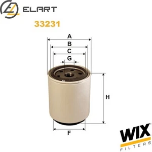 FUEL FILTER 33231 FOR SCANIA 4/-/series/bus P/IRIZAR/B DAF 85/CF XF/95/105 DB - Picture 1 of 6