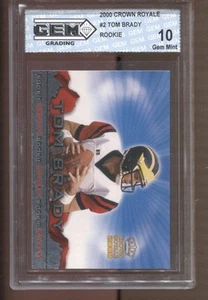 2000 Tom Brady Crown Royale #2 Gem Mint 10 RC Rookie Patriots Buccaneers - Picture 1 of 2