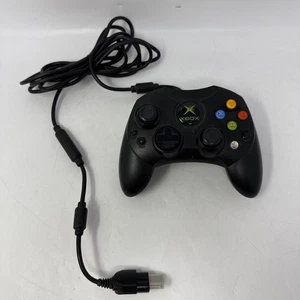 Controller originale testato Xbox OEM S Type nero OG con cavo staccabile - Foto 1 di 8