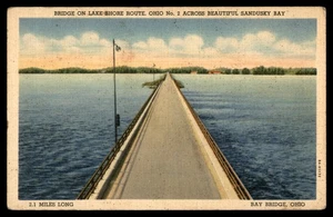 Postcard Sandusky Bay Bridge, Ohio - Picture 1 of 2