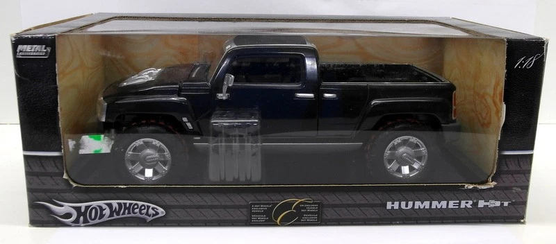 Coche modelo negro Hot Wheels escala 1/18 diecast G7221 Hummer H3T Foto 1 de 4